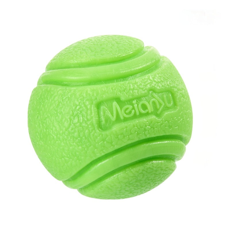 Bounce-n-Tug: High-Quality Rubber Chew Ball for Dogs - Interactive Bouncy Toy with Resistance String for Playful Fun