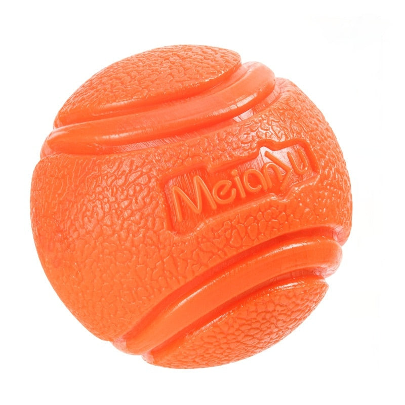 Bounce-n-Tug: High-Quality Rubber Chew Ball for Dogs - Interactive Bouncy Toy with Resistance String for Playful Fun