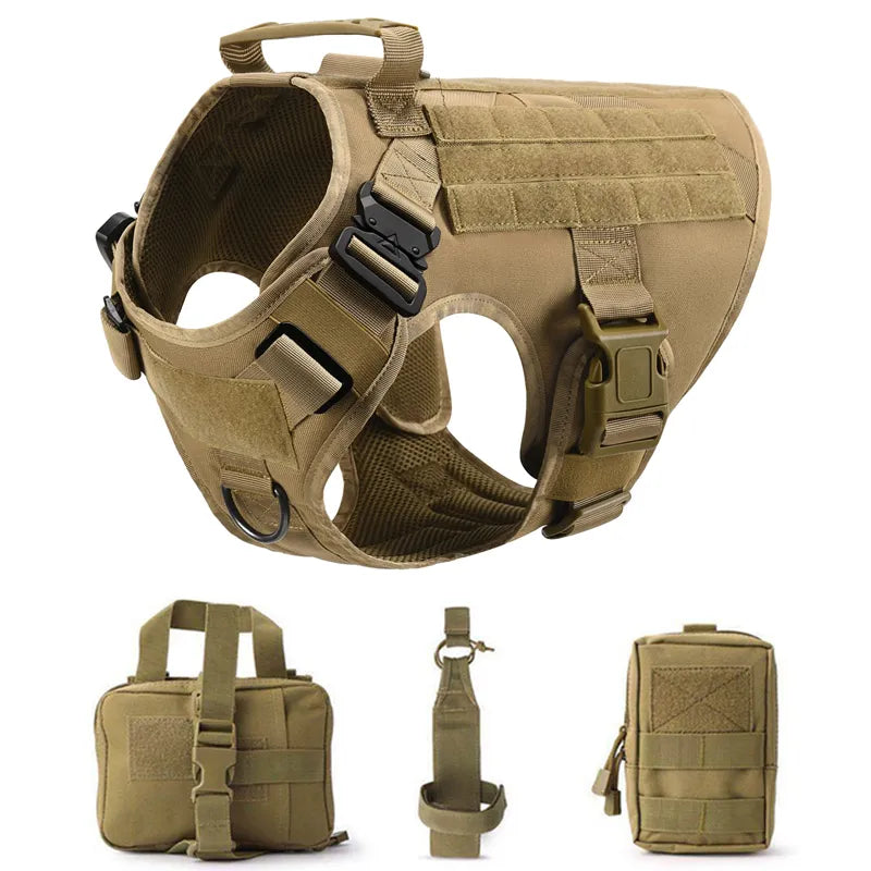 EliteK9 Guardian Tactical Dog Harness: Premium Training Vest and Leash Set for All Breeds