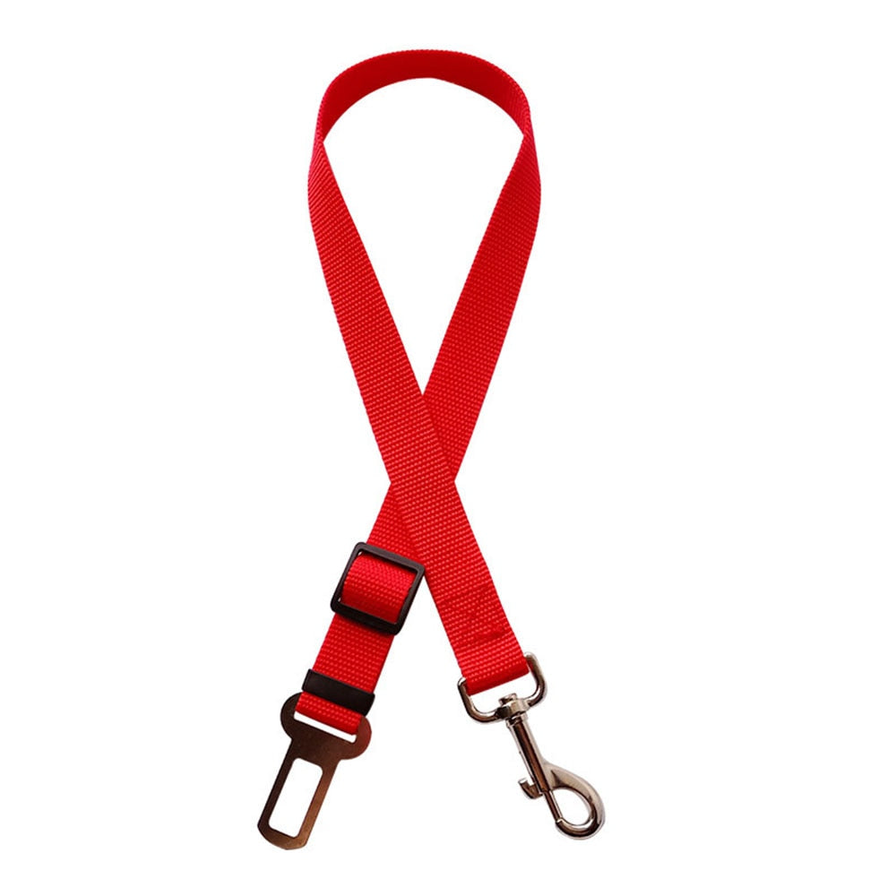 Secure and Adjustable Two-in-One Dog Harness Collar: Pet Accessories for Safe Travels - Includes Pet Car Seat Belt Lead Leash for Backseat Safety