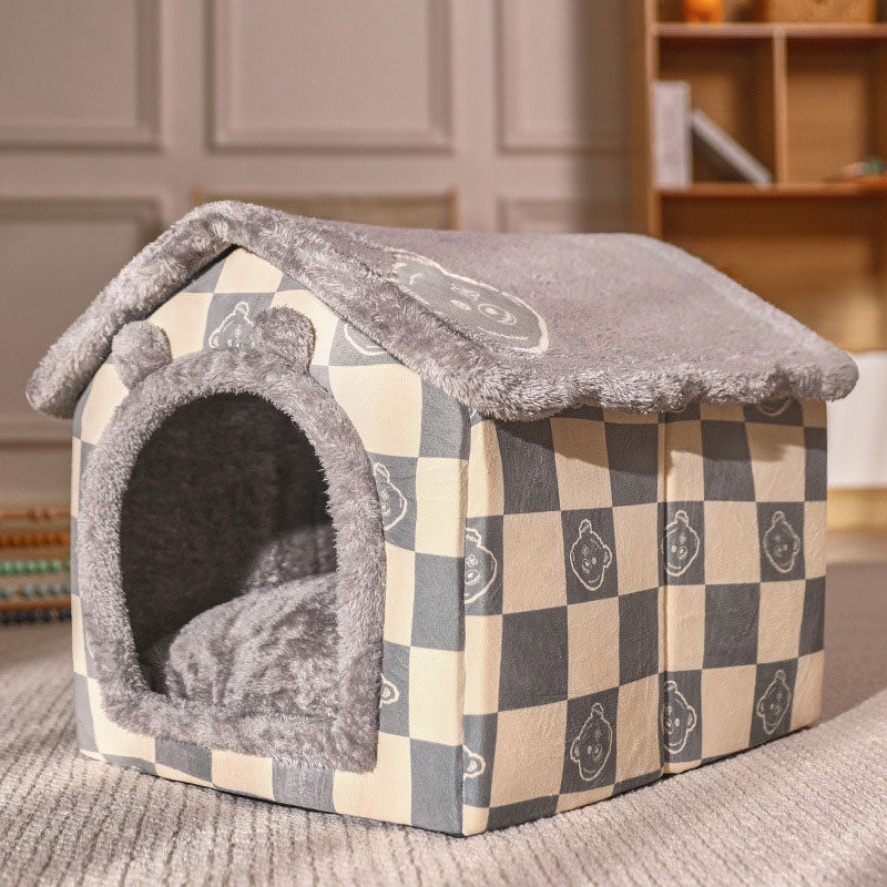 CozyHaus: Foldable Dog House Kennel Bed Mat for Small to Medium Dogs and Cats - Winter Warmth and Comfort for Your Pet