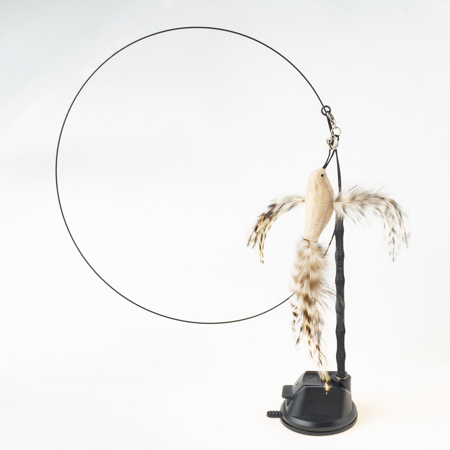 Hands-Free Bird/Feather Cat Wand with Bell: Powerful Suction Cup Interactive Toys for Cats and Kittens - Promote Hunting Instincts and Provide Exercise