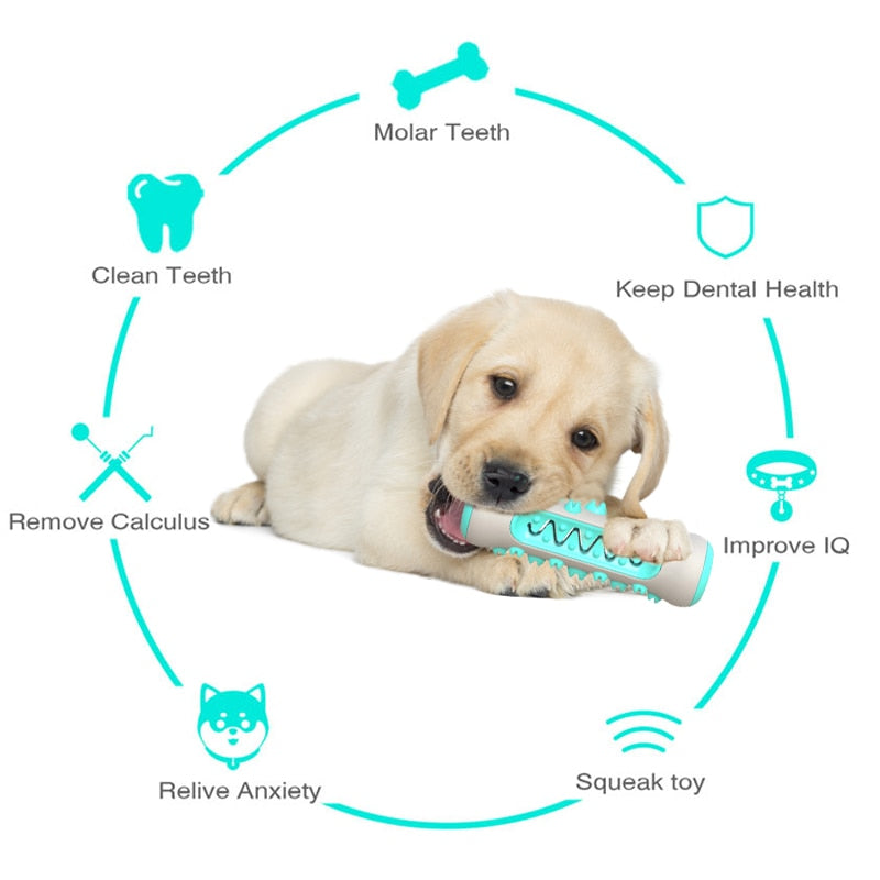 CleanBite: Safe and Soft Dog Teeth Cleaning Chew Brush Toy for Gentle Dental Care