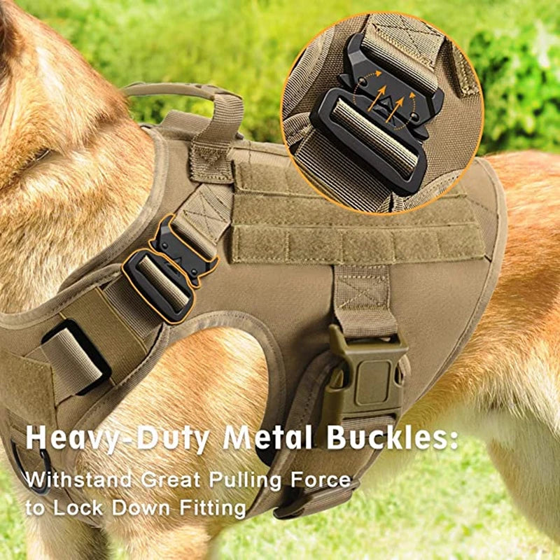 EliteK9 Guardian Tactical Dog Harness: Premium Training Vest and Leash Set for All Breeds