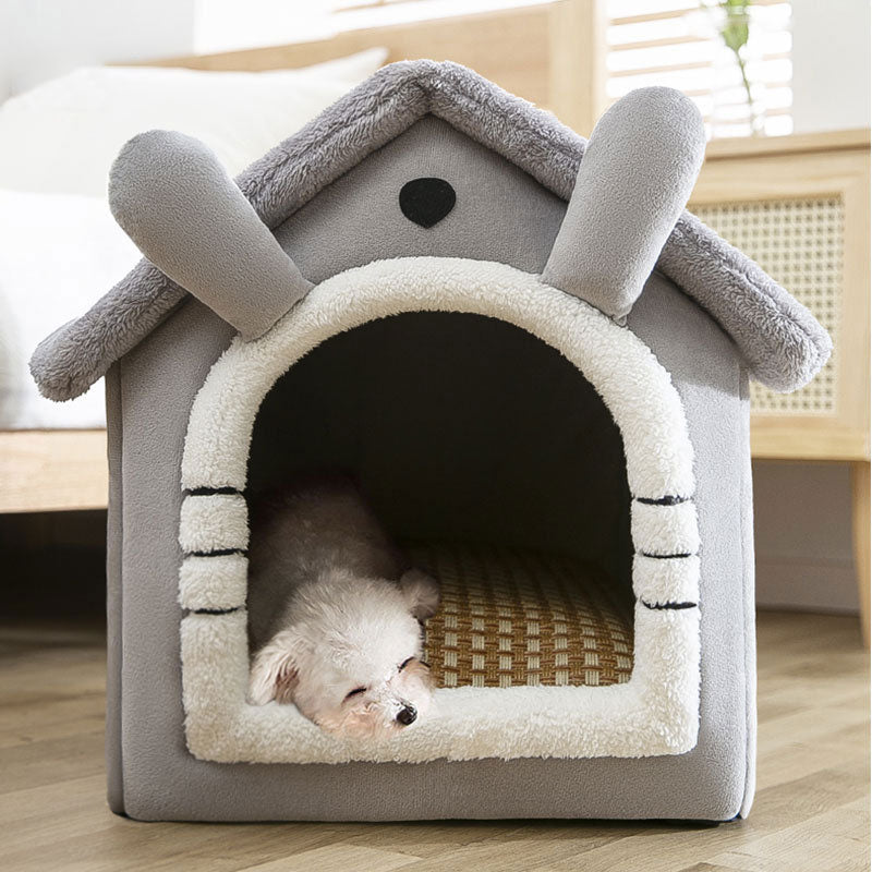 CozyHaus: Foldable Dog House Kennel Bed Mat for Small to Medium Dogs and Cats - Winter Warmth and Comfort for Your Pet
