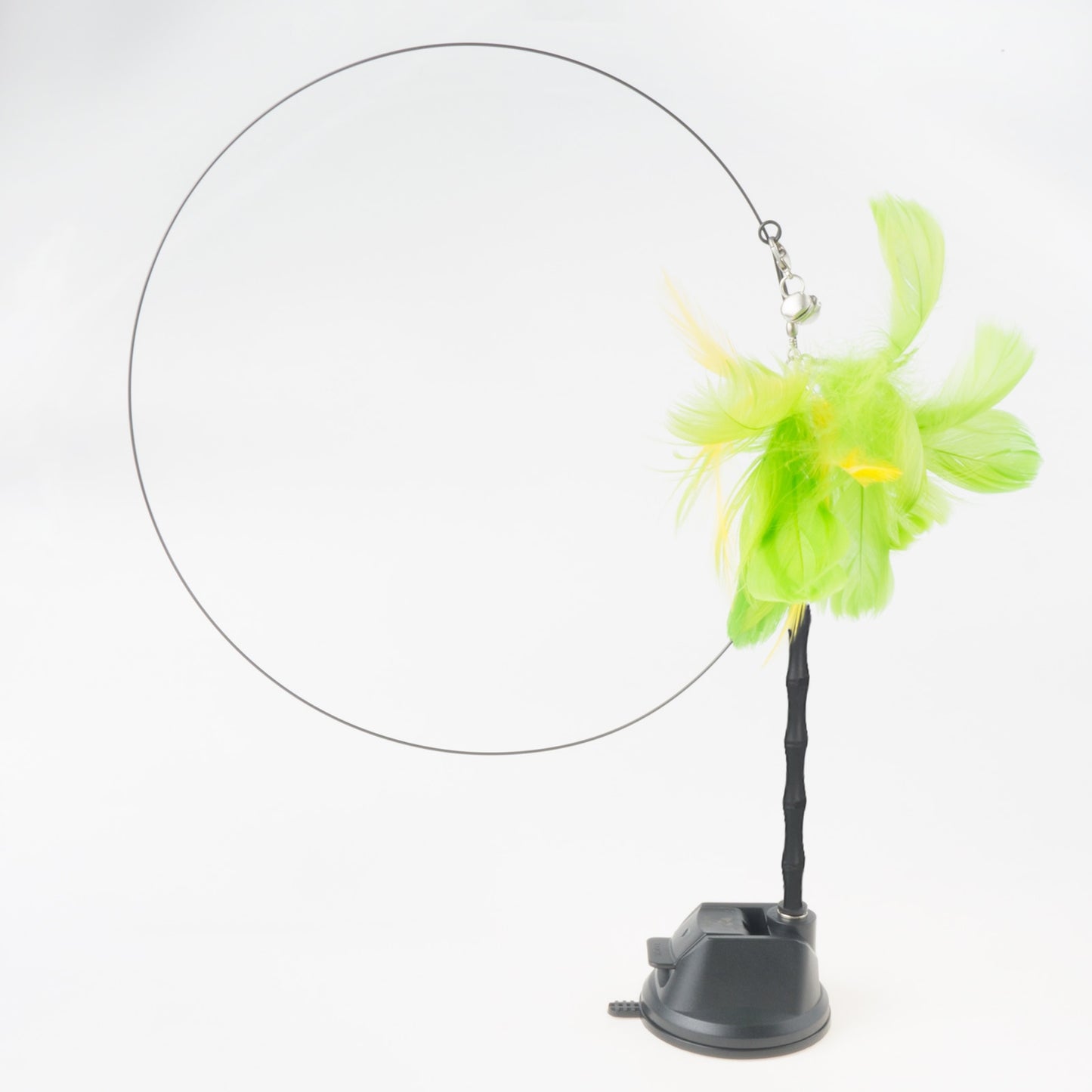 Hands-Free Bird/Feather Cat Wand with Bell: Powerful Suction Cup Interactive Toys for Cats and Kittens - Promote Hunting Instincts and Provide Exercise