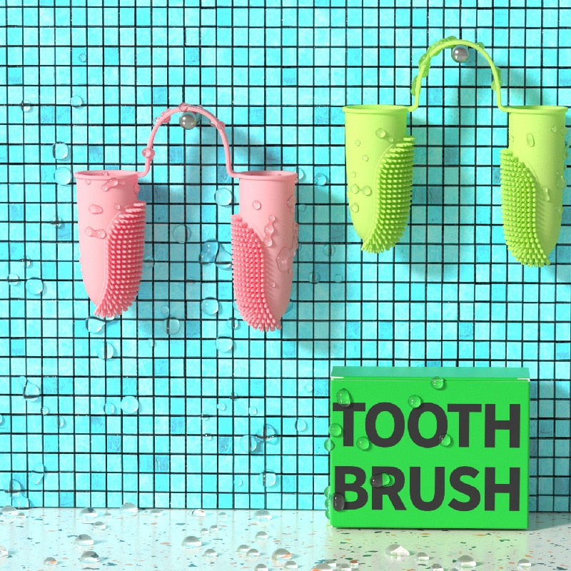 PetSmile: Non-Toxic Silicone Toothbrush for Effective Cleaning of Pet Dog and Cat Mouth - Eliminate Dirt and Odor Safely