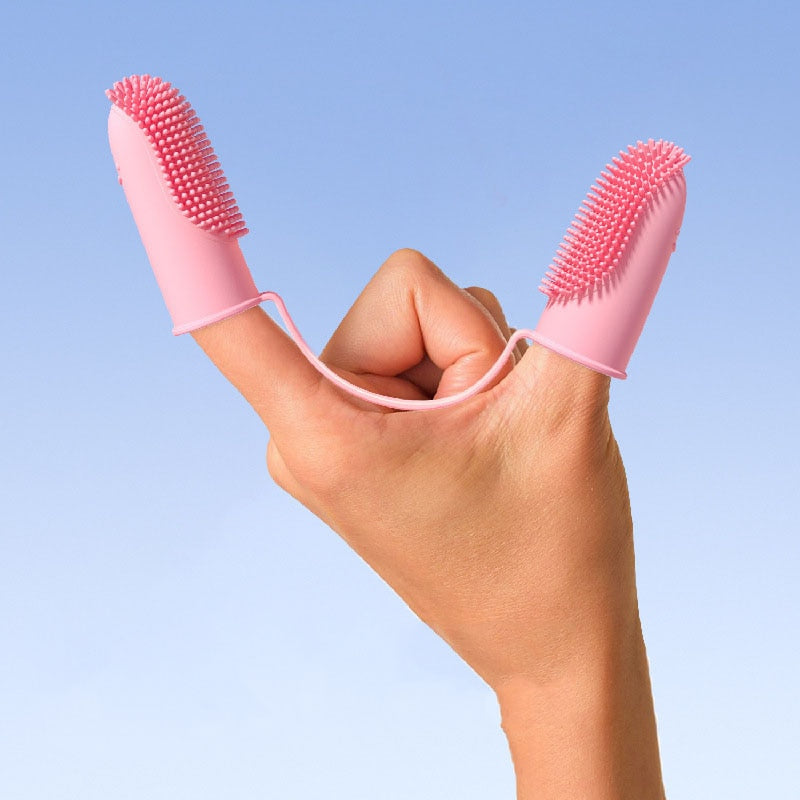 PetSmile: Non-Toxic Silicone Toothbrush for Effective Cleaning of Pet Dog and Cat Mouth - Eliminate Dirt and Odor Safely
