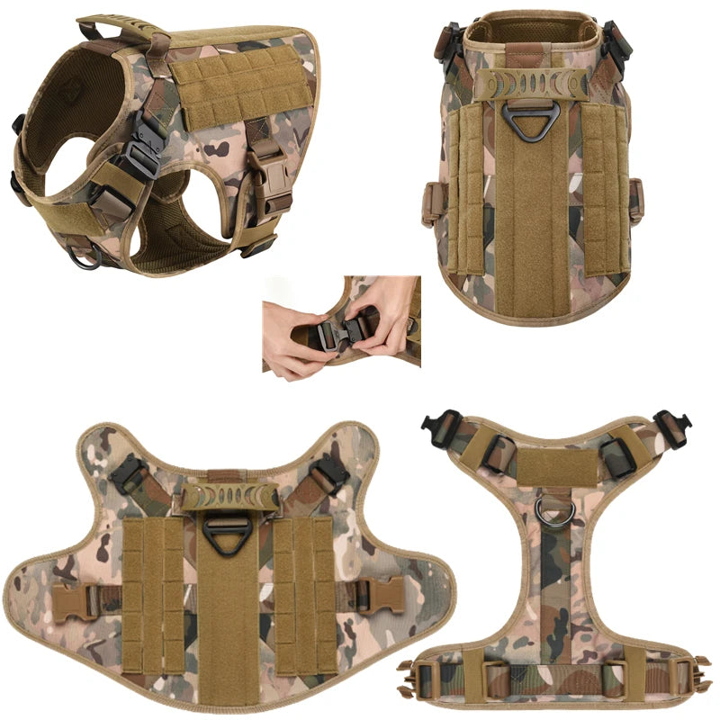 EliteK9 Guardian Tactical Dog Harness: Premium Training Vest and Leash Set for All Breeds