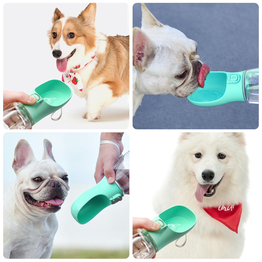 HydroPup: Portable Dog Water Bottle with Integrated Drinking Bowl for Outdoor Adventures