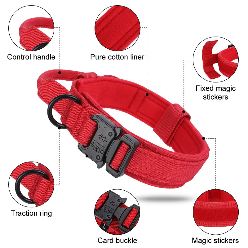 Tactical Control Dog Collar: Durable Military-Grade Collar for Medium to Large Breeds