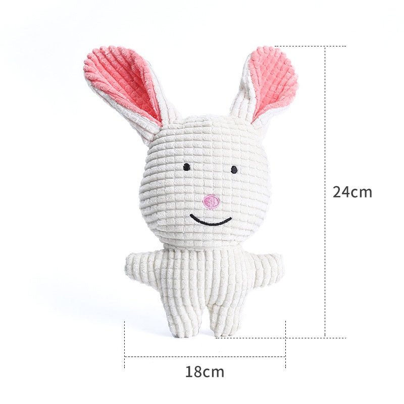 Plush Donkey Dog Toy: Fun Corduroy Chew Toy with Squeaker - Ideal for Dogs, Puppies, and Pet Training