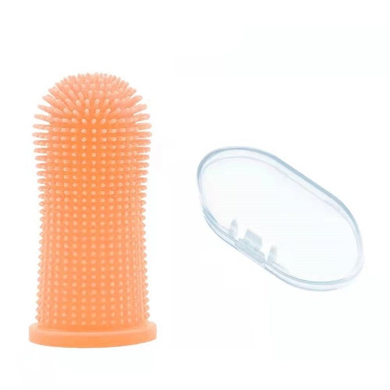 PetSmile: Non-Toxic Silicone Toothbrush for Effective Cleaning of Pet Dog and Cat Mouth - Eliminate Dirt and Odor Safely