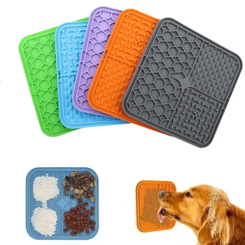 Snack Haven: Silicone Pet Lick Mat & Slow Feeder