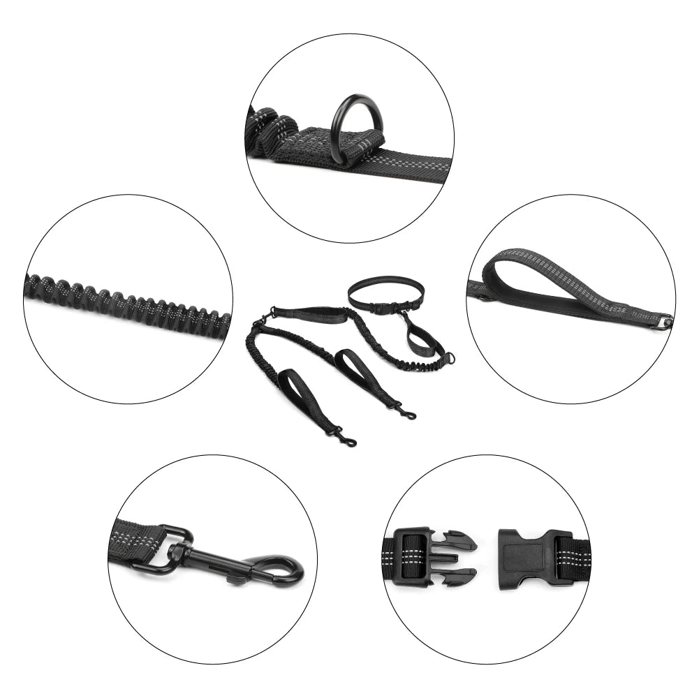 RunFlex Comfort Leash: Stretchy Hands-Free Dog Leash for Comfortable Running