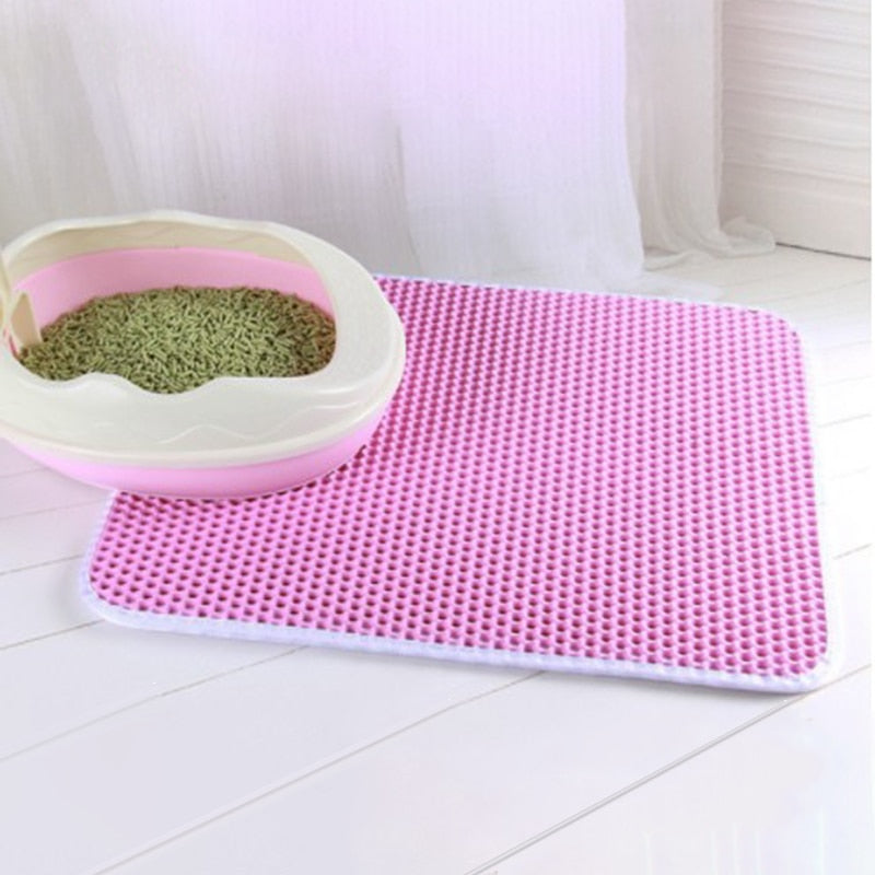 Double Layer Waterproof Cat Litter Pad - Non-slip EVA Mat for Easy Cleaning and Pet Hygiene