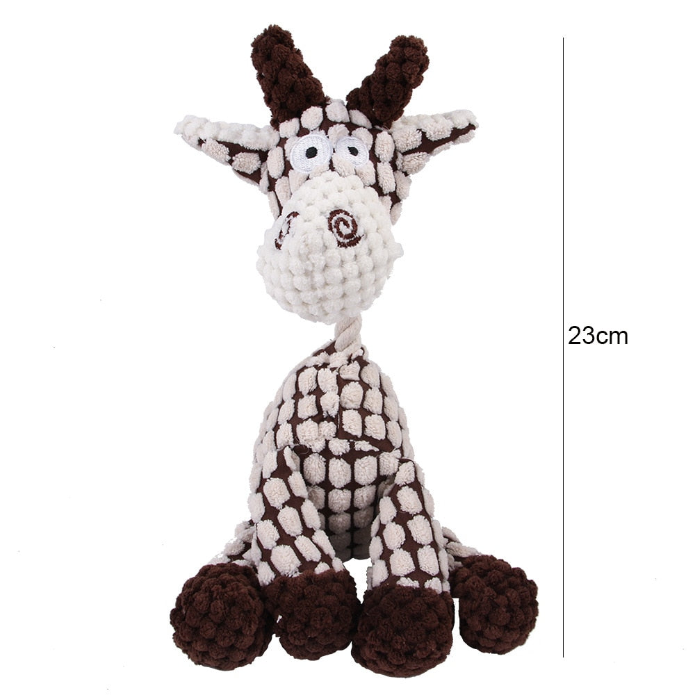 Plush Donkey Dog Toy: Fun Corduroy Chew Toy with Squeaker - Ideal for Dogs, Puppies, and Pet Training