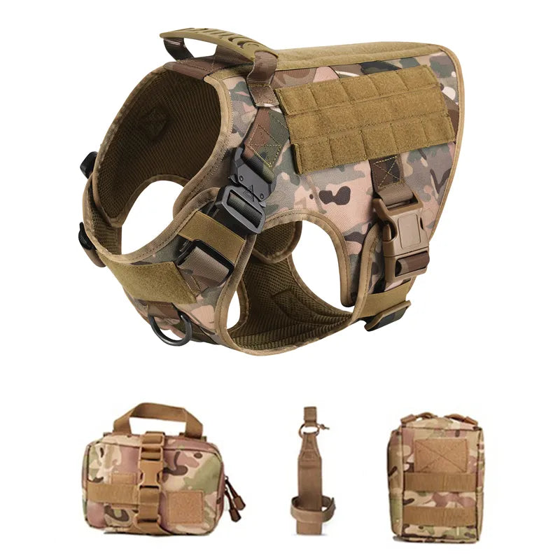 EliteK9 Guardian Tactical Dog Harness: Premium Training Vest and Leash Set for All Breeds