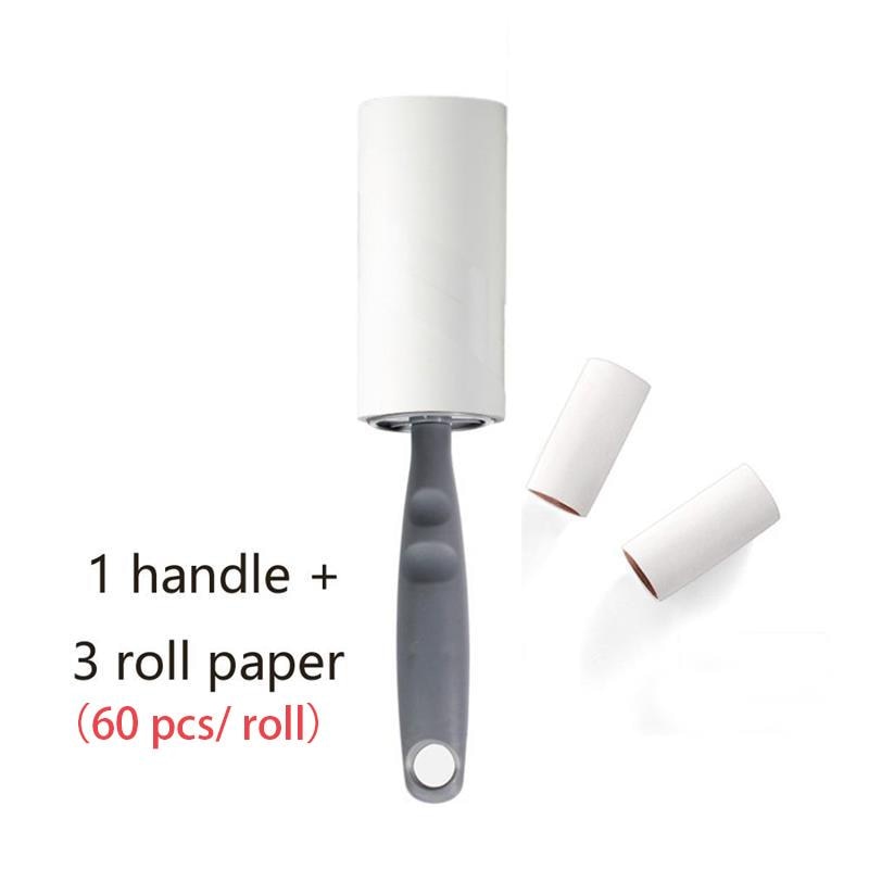 1+3 Pet hair cleaning brush: sticky silicone Roller for clothes removes dust, dirt and hair easily