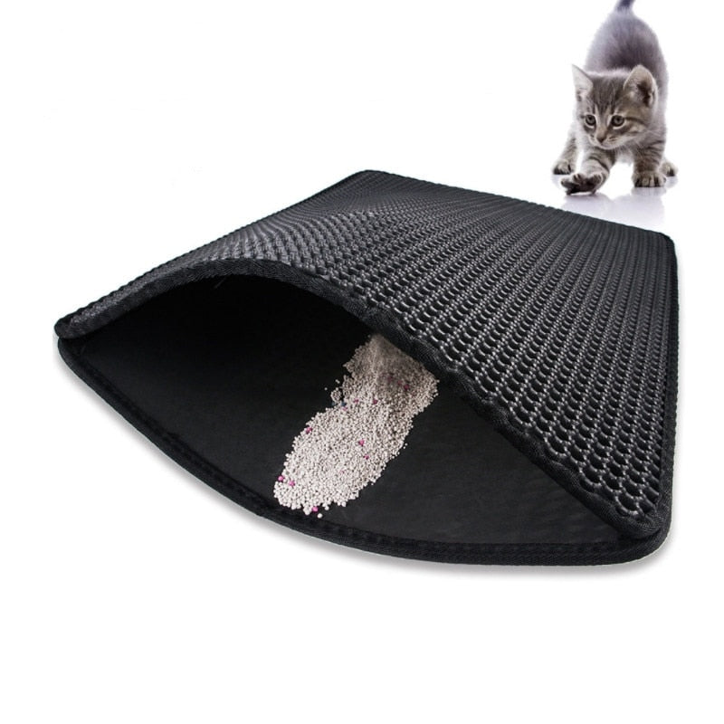 Double Layer Waterproof Cat Litter Pad - Non-slip EVA Mat for Easy Cleaning and Pet Hygiene
