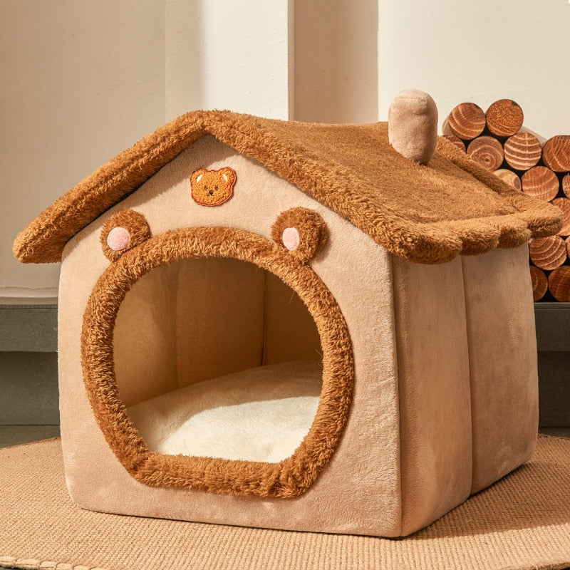 CozyHaus: Foldable Dog House Kennel Bed Mat for Small to Medium Dogs and Cats - Winter Warmth and Comfort for Your Pet
