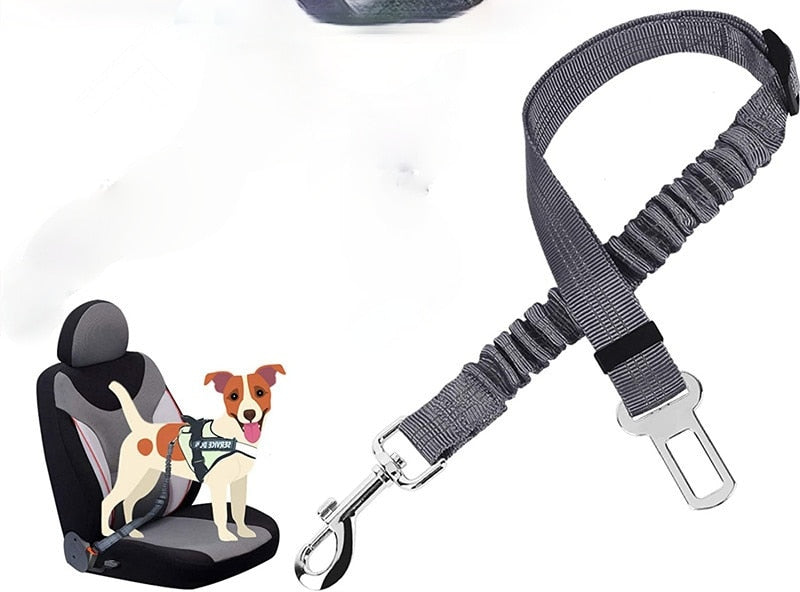Secure and Adjustable Two-in-One Dog Harness Collar: Pet Accessories for Safe Travels - Includes Pet Car Seat Belt Lead Leash for Backseat Safety
