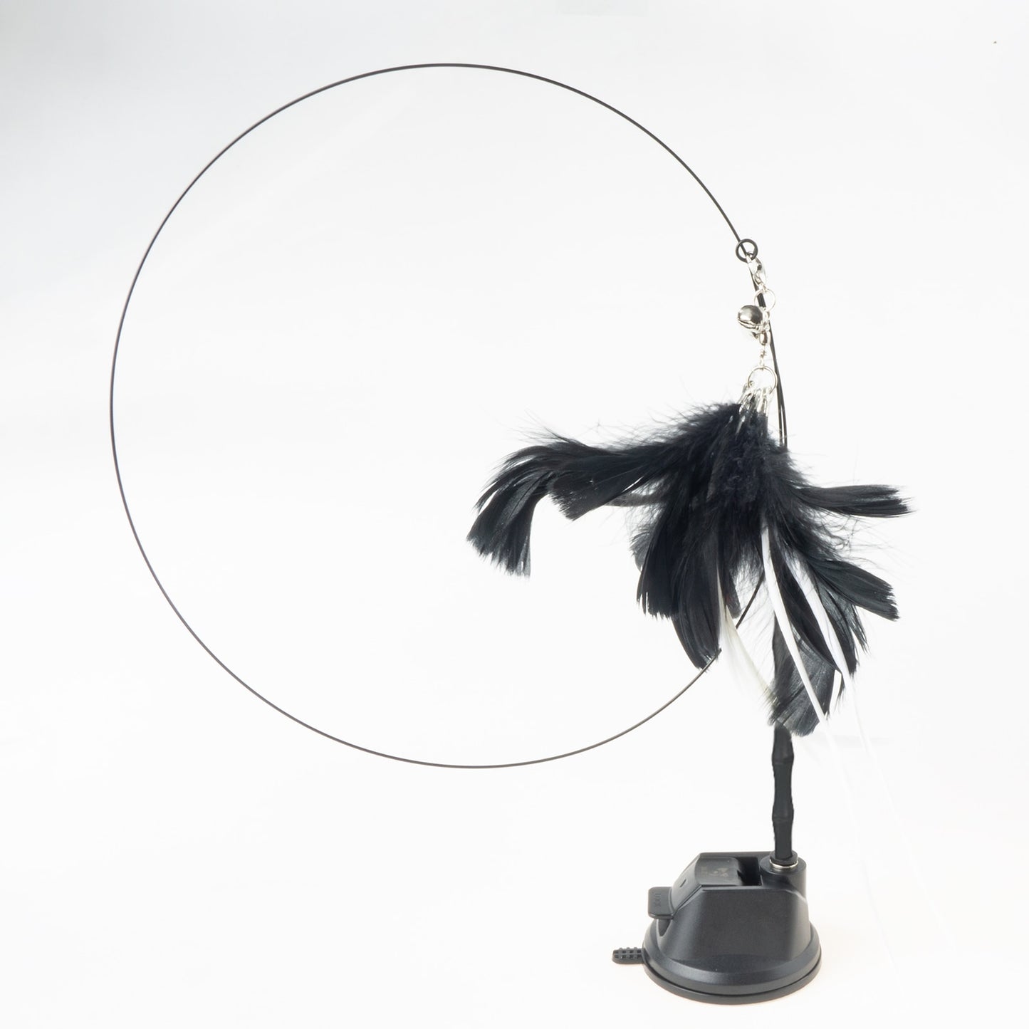Hands-Free Bird/Feather Cat Wand with Bell: Powerful Suction Cup Interactive Toys for Cats and Kittens - Promote Hunting Instincts and Provide Exercise