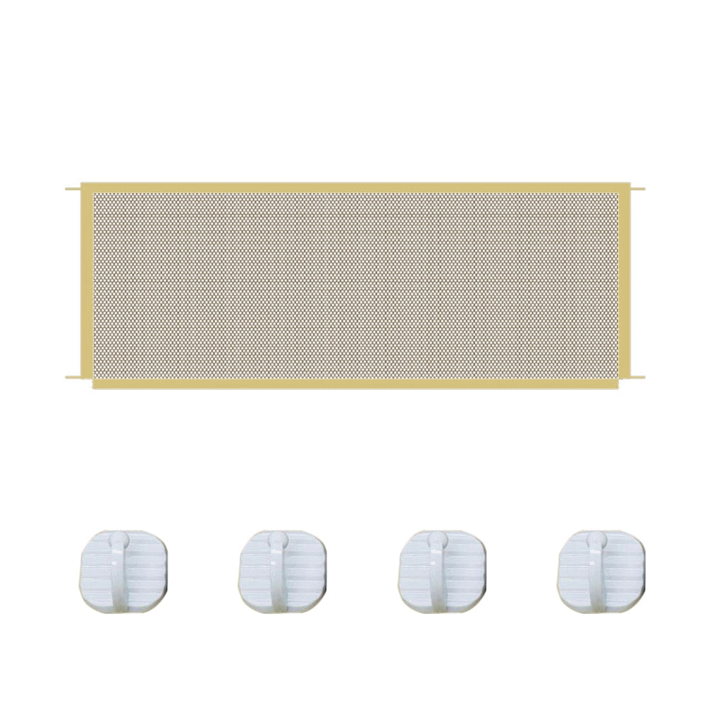 Portable Folding Pet Barrier Fence - Breathable Mesh Dog Gate for Pet and Baby Safety