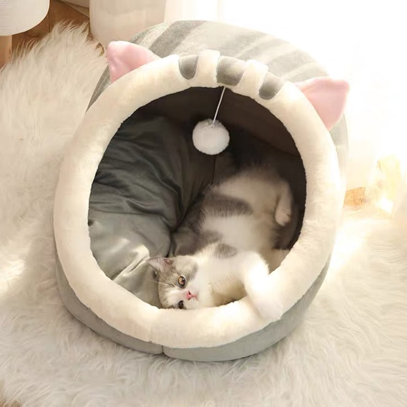 Cozy Cotton Orthopedic Home Kennel Bed for Cats - Providing Comfort and Warmth for Your Beloved Pet