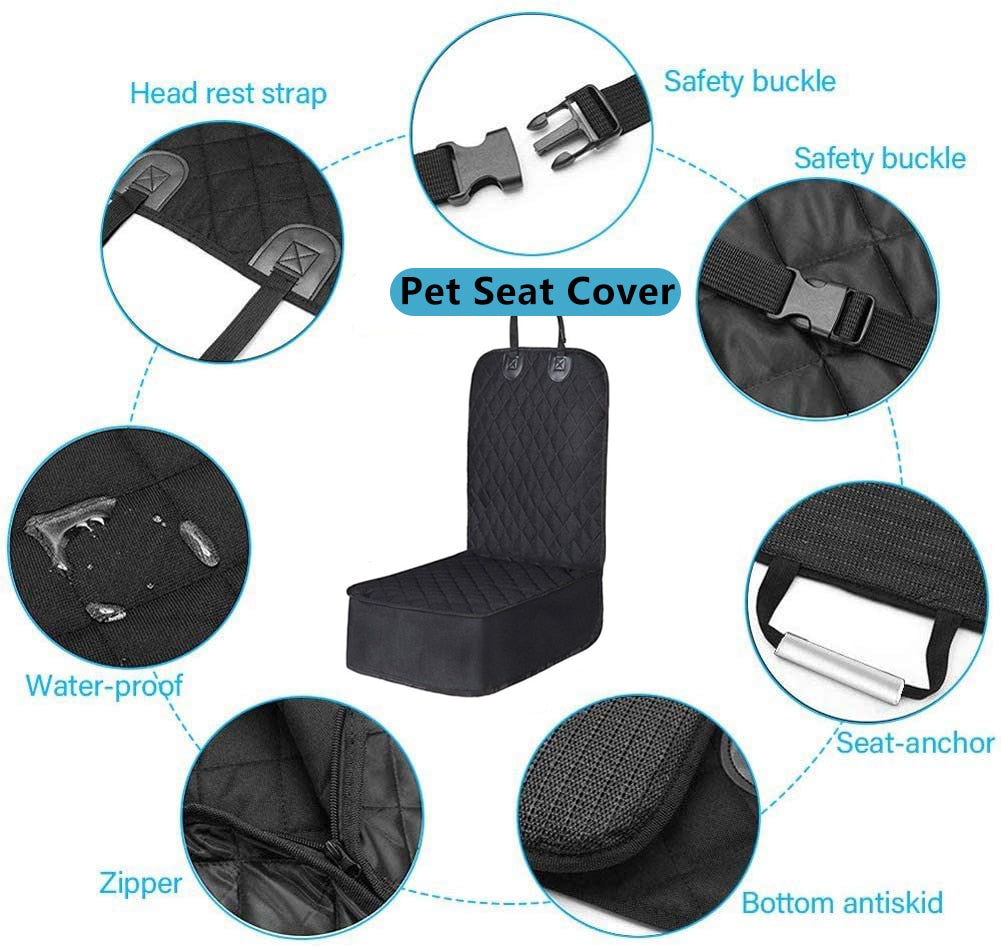2-in-1 Pet Dog Car Seat Cover: Waterproof Cat Basket & Car Hammock for Dogs in the Car - Protect, Transport, and Keep Your Car Clean