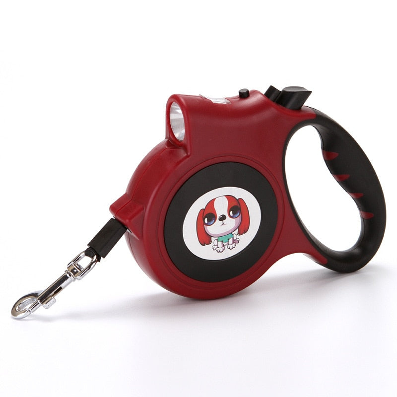 Removable Dog Leash with LED Flashlight - Convenient and Safe Walking Experience for Dogs
