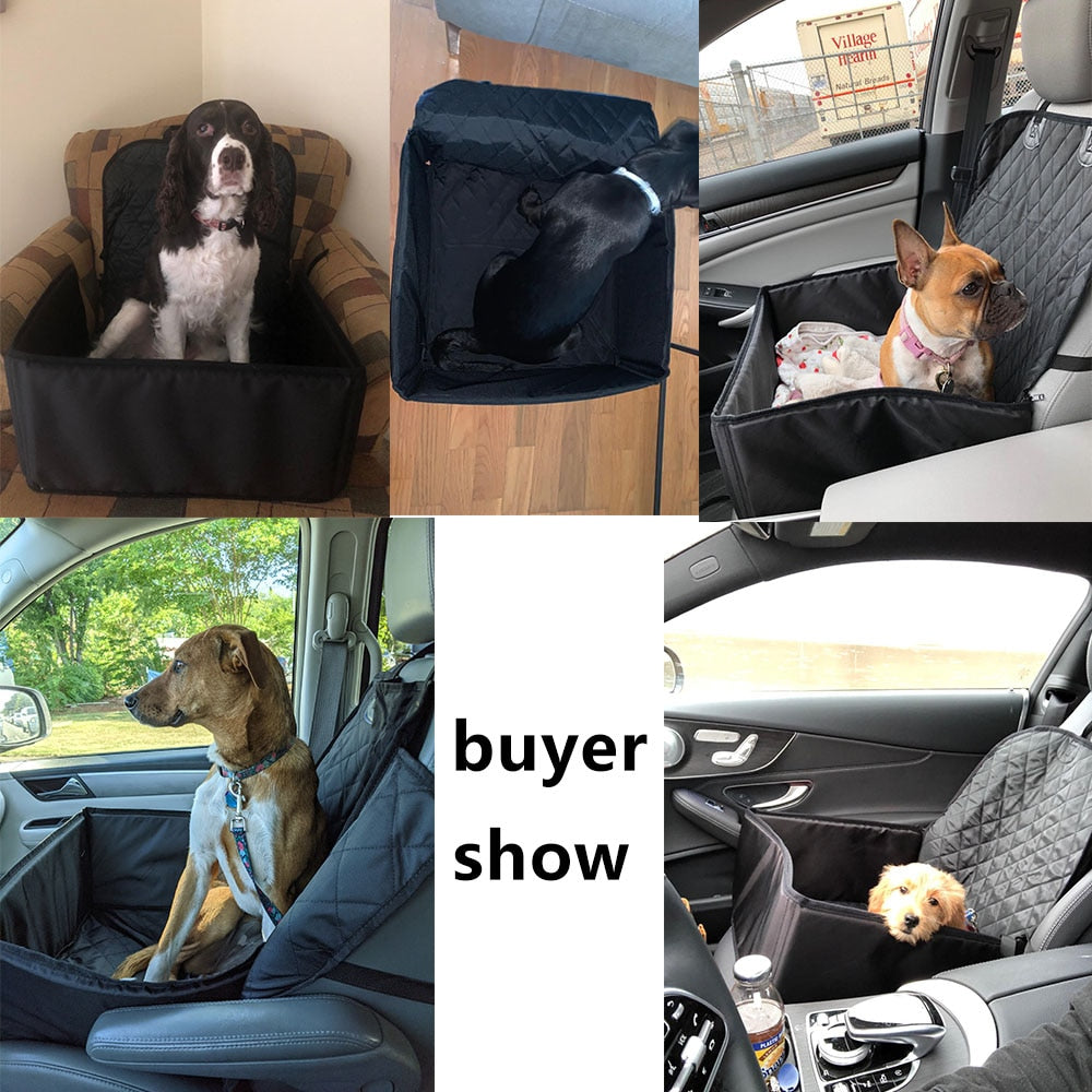 2-in-1 Pet Dog Car Seat Cover: Waterproof Cat Basket & Car Hammock for Dogs in the Car - Protect, Transport, and Keep Your Car Clean