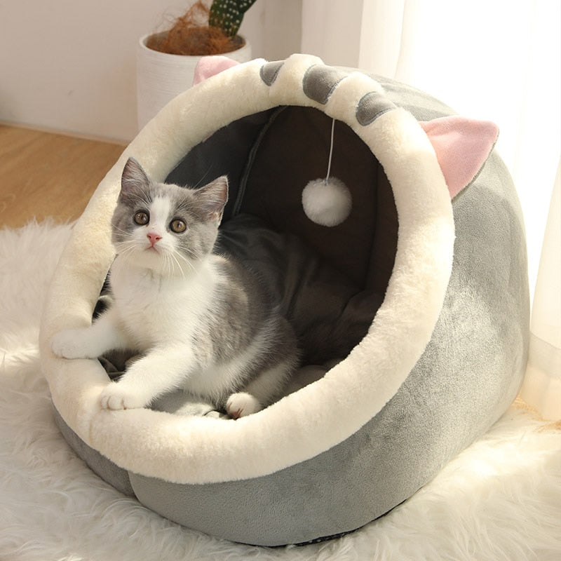 Cozy Cotton Orthopedic Home Kennel Bed for Cats - Providing Comfort and Warmth for Your Beloved Pet