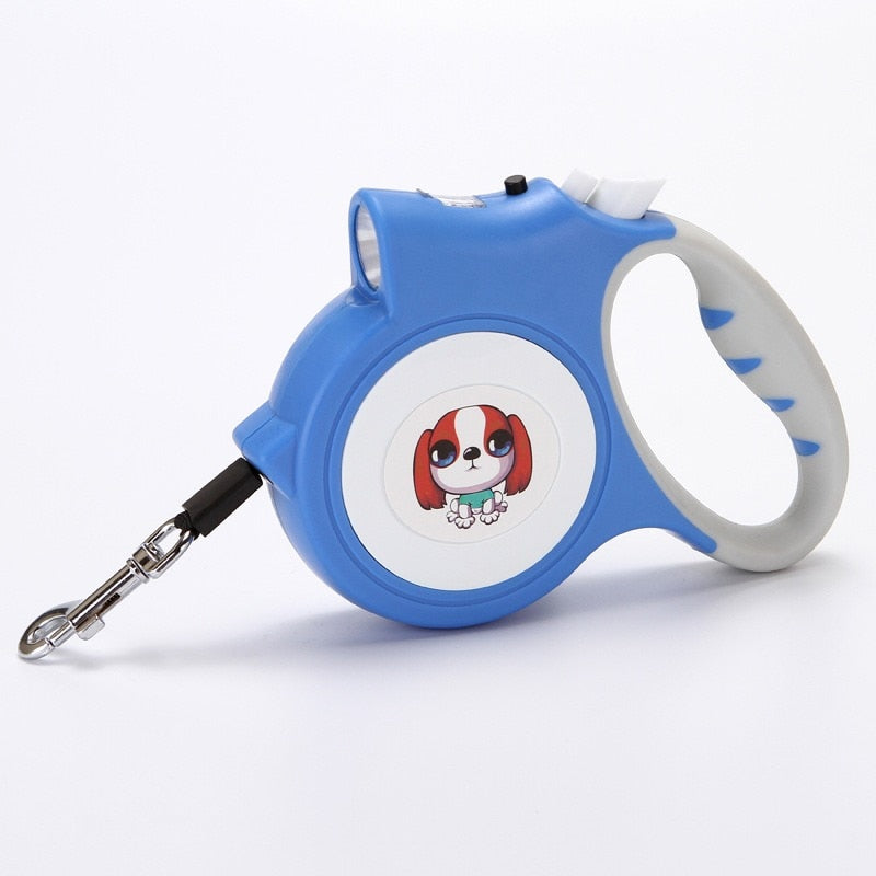 Removable Dog Leash with LED Flashlight - Convenient and Safe Walking Experience for Dogs