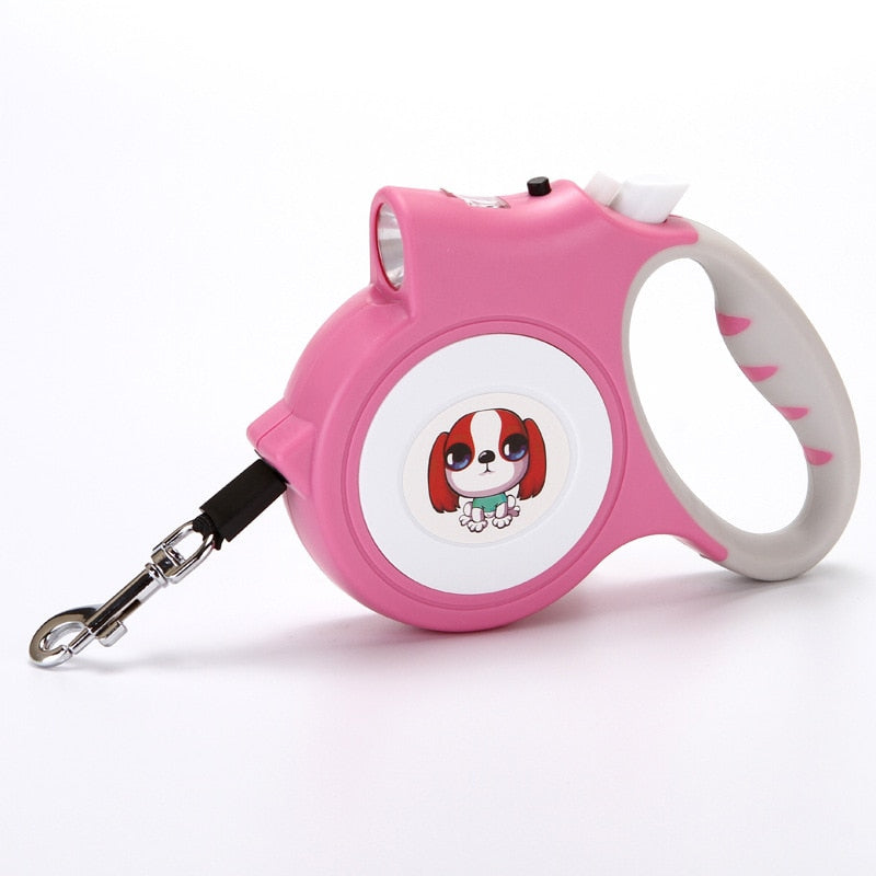 Removable Dog Leash with LED Flashlight - Convenient and Safe Walking Experience for Dogs