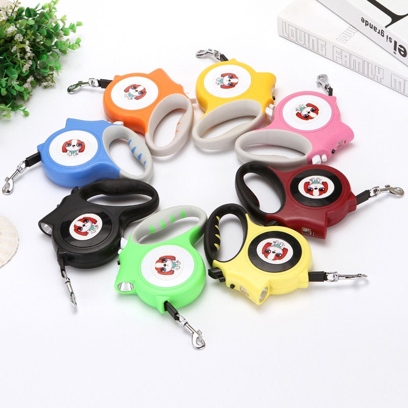 Removable Dog Leash with LED Flashlight - Convenient and Safe Walking Experience for Dogs