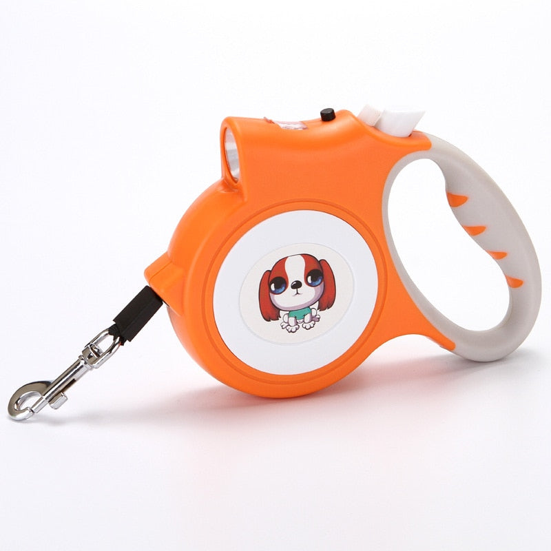 Removable Dog Leash with LED Flashlight - Convenient and Safe Walking Experience for Dogs