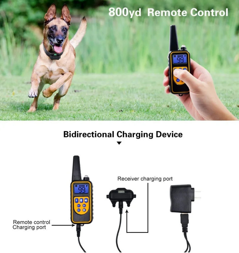 SmartBark Guardian: Electric Waterproof Dog Training Collar with Remote Control - Rechargeable Anti-Barking Device