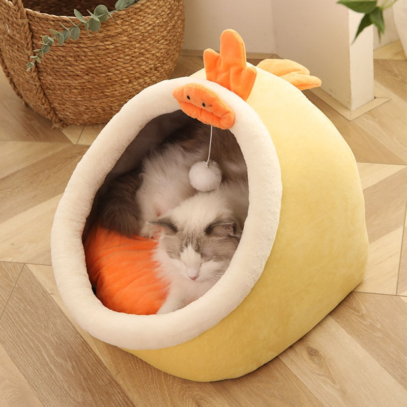 Cozy Cotton Orthopedic Home Kennel Bed for Cats - Providing Comfort and Warmth for Your Beloved Pet