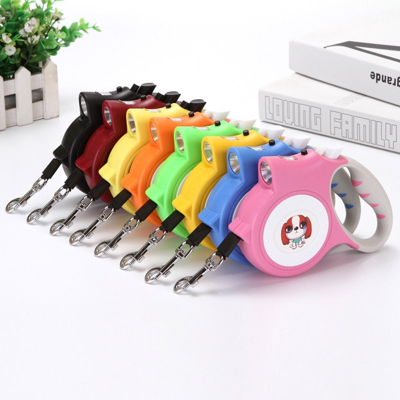 Removable Dog Leash with LED Flashlight - Convenient and Safe Walking Experience for Dogs