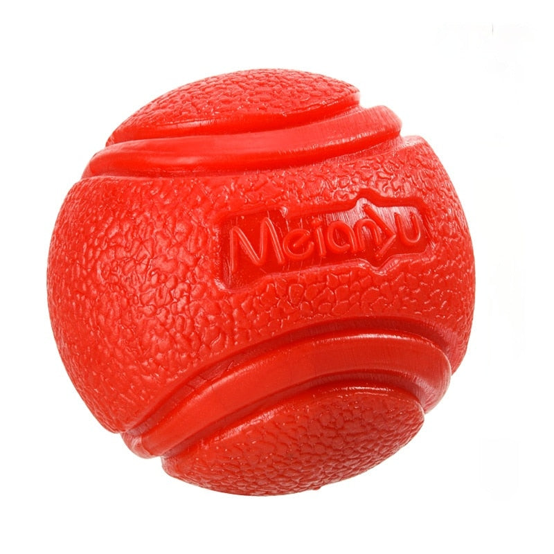 Bounce-n-Tug: High-Quality Rubber Chew Ball for Dogs - Interactive Bouncy Toy with Resistance String for Playful Fun