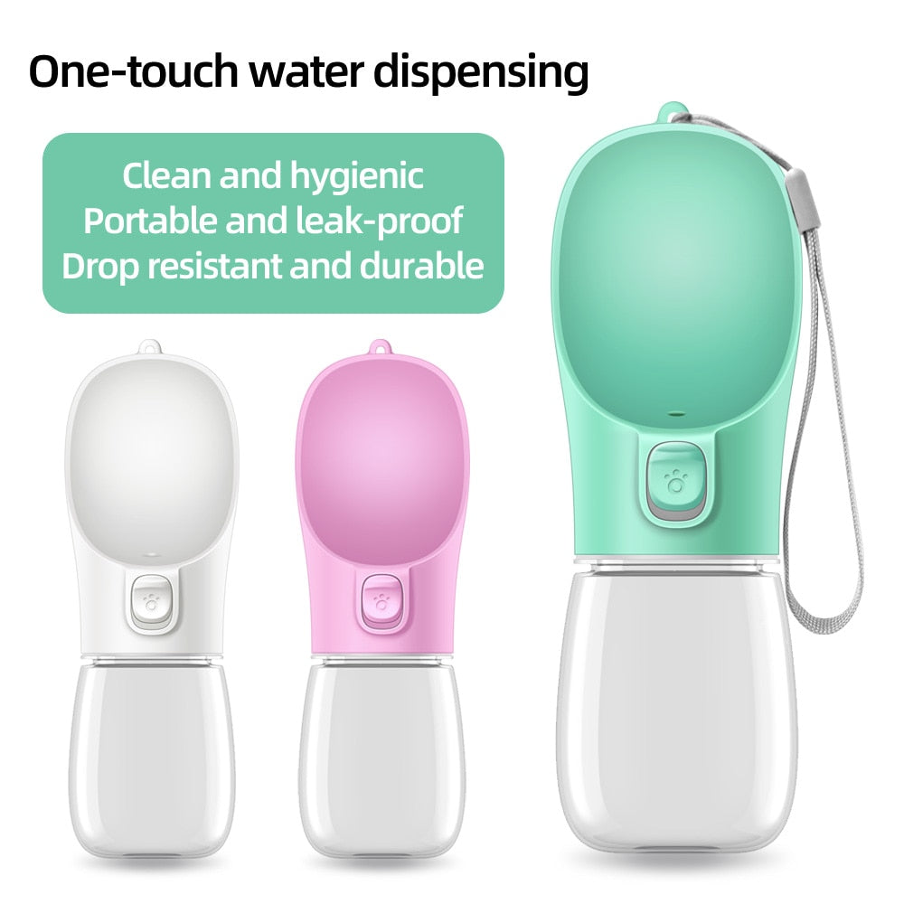 HydroPup: Portable Dog Water Bottle with Integrated Drinking Bowl for Outdoor Adventures