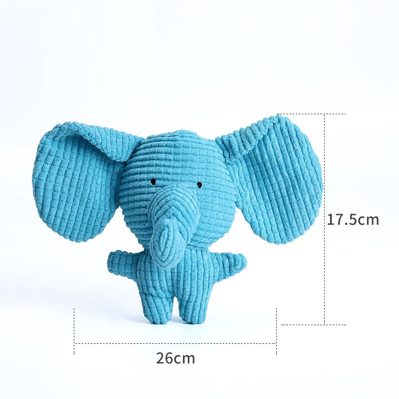 Plush Donkey Dog Toy: Fun Corduroy Chew Toy with Squeaker - Ideal for Dogs, Puppies, and Pet Training