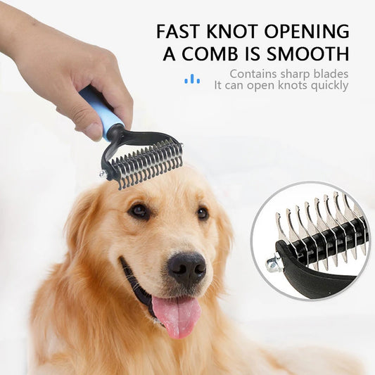 KnotBuster Pro: Dog Cat Hair Removal Comb - Ultimate Pet Grooming Care for Long & Short Hair - Trimming, Dematting, Floating Wool Removal