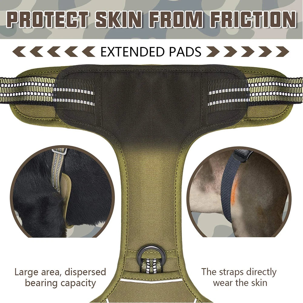 K9 Tactical Dog Harness & Leash Set: Military-Grade Comfort & Durability