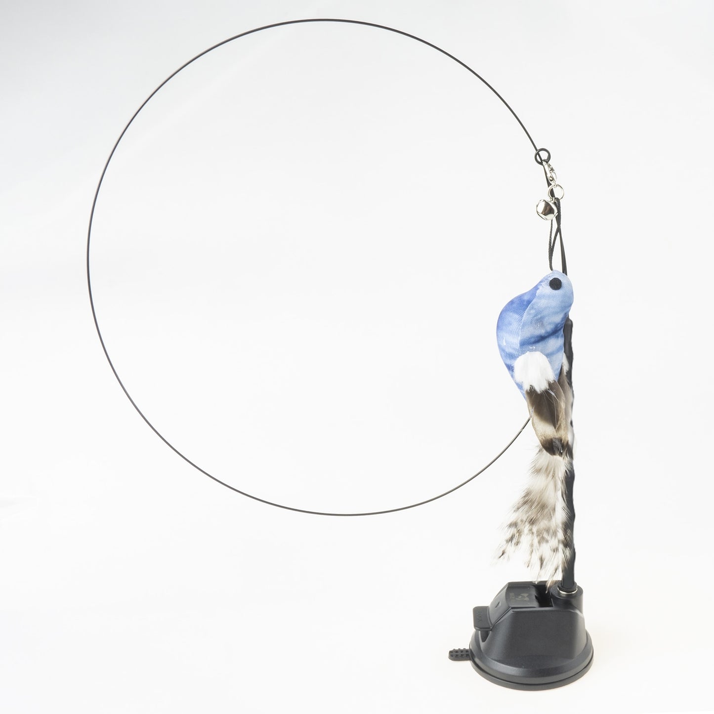 Hands-Free Bird/Feather Cat Wand with Bell: Powerful Suction Cup Interactive Toys for Cats and Kittens - Promote Hunting Instincts and Provide Exercise