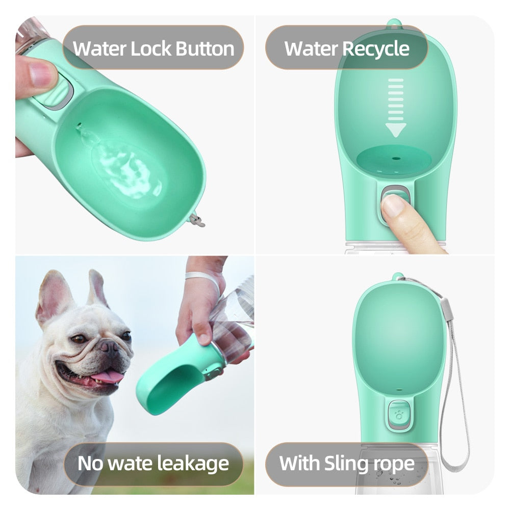 HydroPup: Portable Dog Water Bottle with Integrated Drinking Bowl for Outdoor Adventures