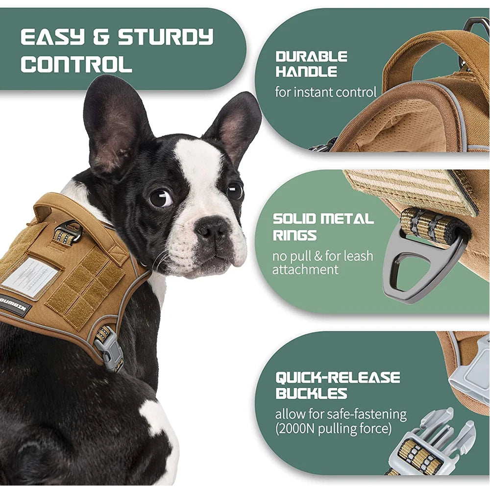 K9 Tactical Dog Harness & Leash Set: Military-Grade Comfort & Durability