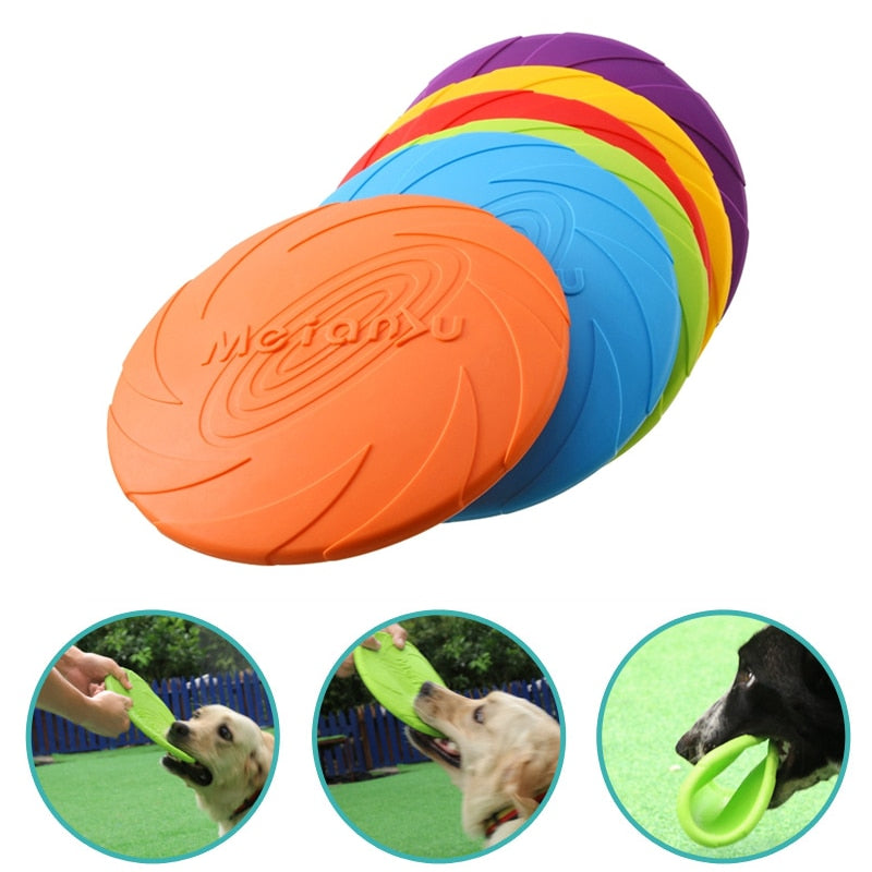 SkyPup: Eco-Friendly Silicone Flying Disk Toy for Interactive Dog Training and Anti-Chew Fun