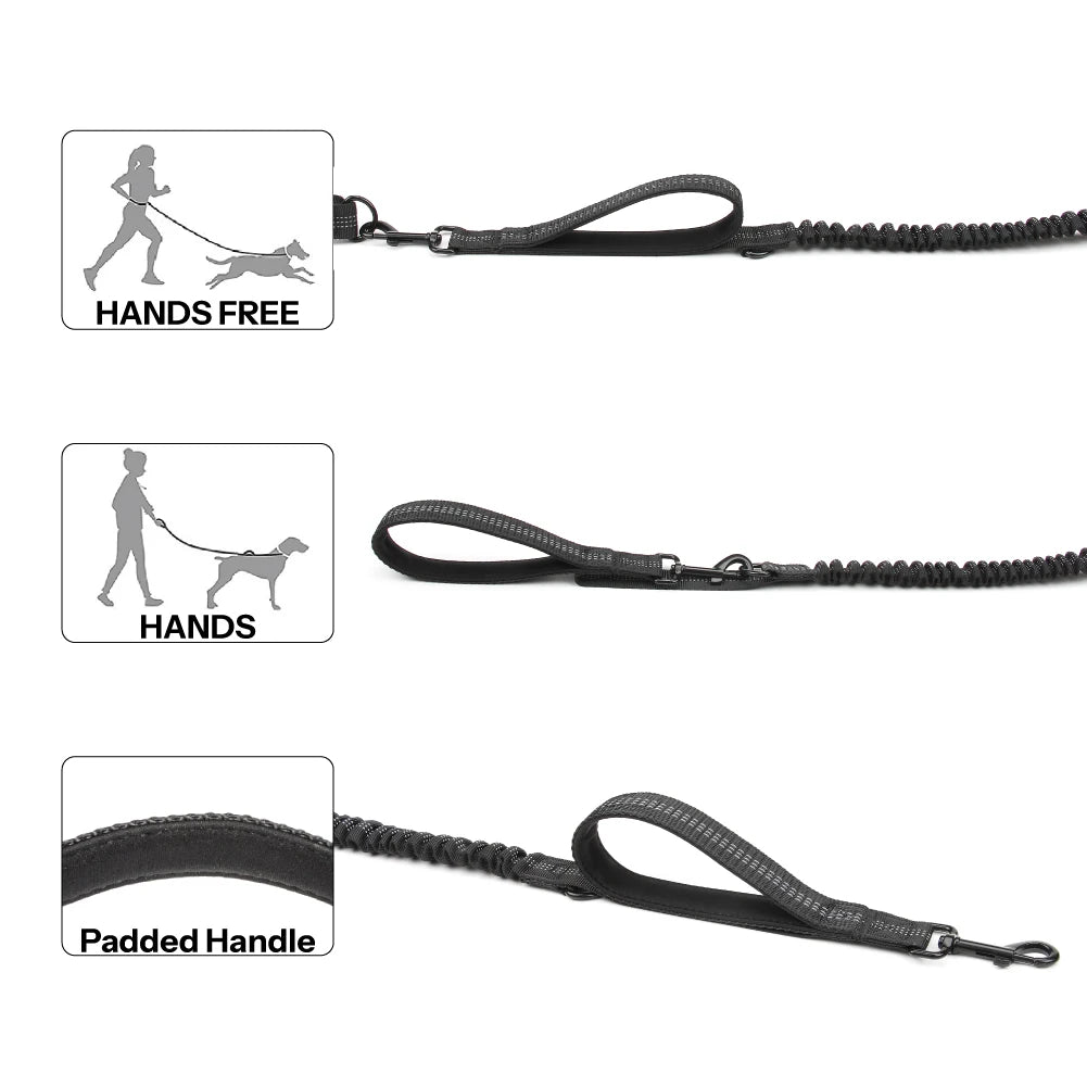 RunFlex Comfort Leash: Stretchy Hands-Free Dog Leash for Comfortable Running
